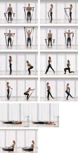 Swedish Posture Mini Gym Trainingsset 4-teilig für alle Fitnesslevel, tragbar