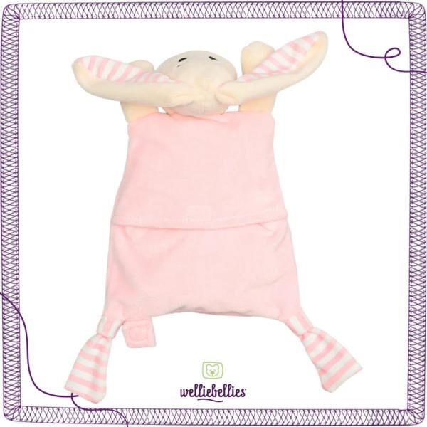 welliebellies® "Schmusetuch Hase" Wärmekuscheltier mit Bio-Hirse-Füllung, bis zu 90 min Wärme