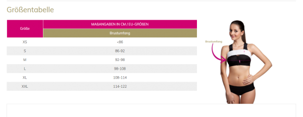 lipoelastic SG Stuttgarter postoperativer Gürtel Implantat- Stabilisierungsband mit Klettverschluss