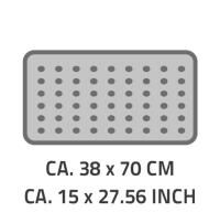 Vorschau: RIDDER Badewanneneinlage Loup 38 cm x 70 cm transparent mit Saugnäpfen aus synthetischem Kautschuk