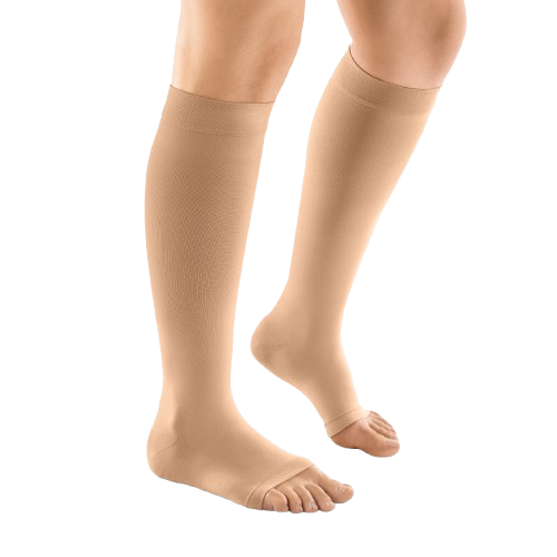 L&R SWISSLASTIC Venosan 4000 halbtransparente Kompressionsstrümpfe, High-Tech-Microfaser, versch. Lä