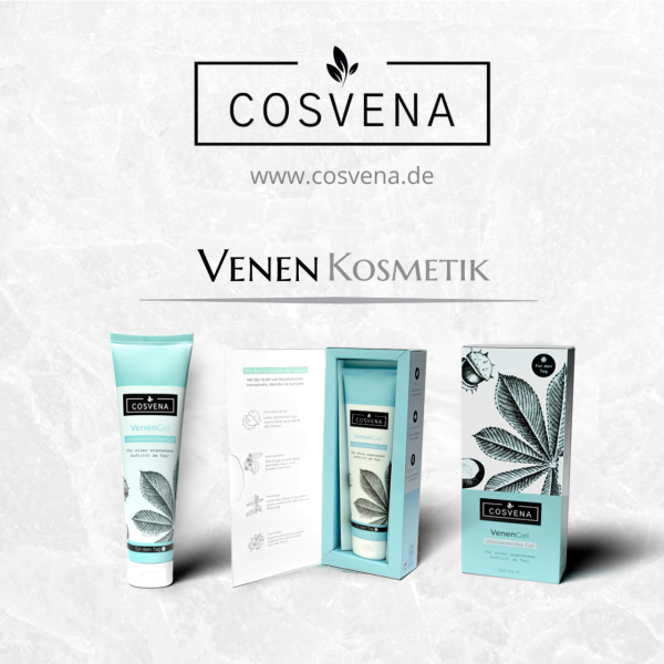Cosvena vitalisierendes VenenGel 150 ml entlastet die Venen und belebt die Beine, 100 vegan
