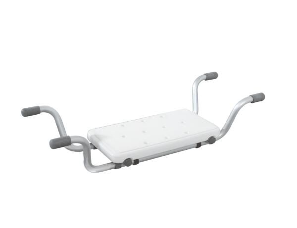 RIDDER 2in1 Badewannen-Sitz und -Schemel Sid, weiß, rutschhemmende Trittfläche