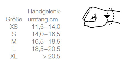 THUASNE Orthoflex lang Handgelenkbandage, individuelle Anpassung durch Klettverschlüsse