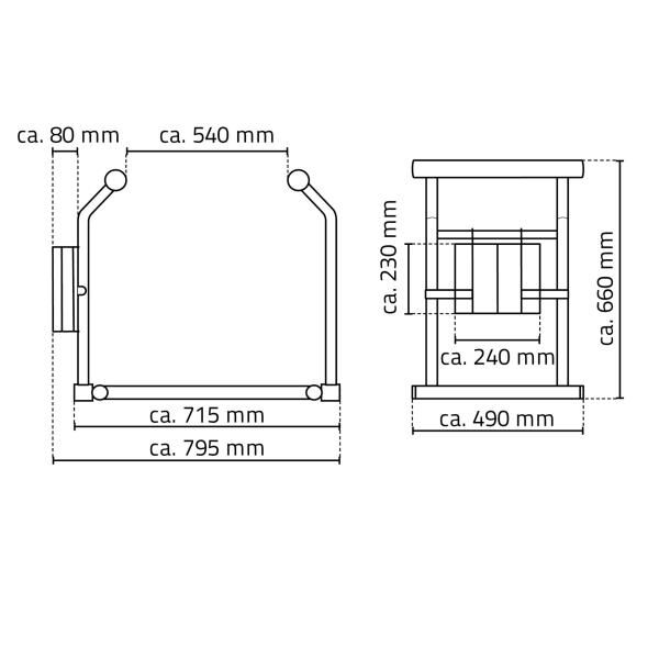 RIDDER mobile WC-Aufstehhilfe Sam inkl. Ablagekorb, weiß, kein Bohren o. Kleben