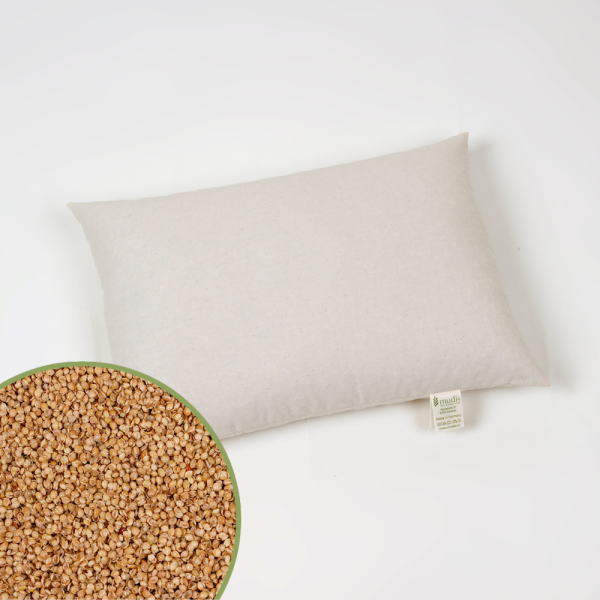 Mudis Natur-Kinderkissen 30 x 45 cm, Füllung: Hirseschalen