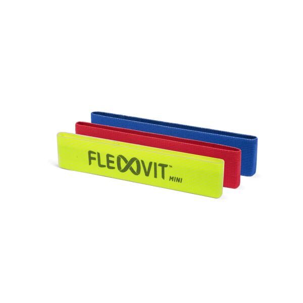 FLEXVIT Fitnessband MINI 3er Set "basic" für Warmup, Aktivierung und Rehabilitation