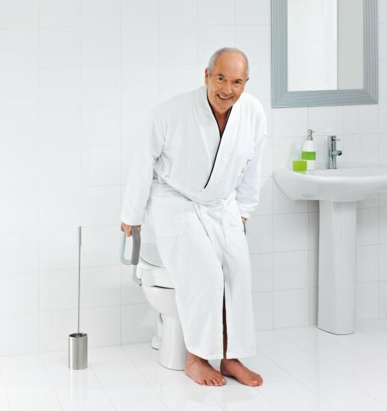 RIDDER WC-Sitzerhöhung Sam ca. 10 cm mit Armlehnen, weiß, TÜV geprüft