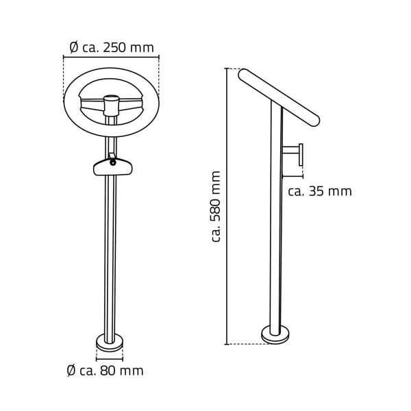 RIDDER Badewannen-Einstiegshilfe Zac mit rutschhemmenden und ergonomisch gestalteten Griffen