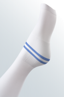 Vorschau: medi mediven thrombexin 21 Kompressions-Schenkelstrumpf Anti Thrombosestrümpfe offene Spitze, Paar