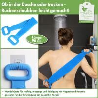 Vorschau: Vital Comfort 2in1 Rückenbürste mit Massagefunktion - 90 cm x 11,5 cm