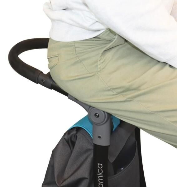 Mobilex Koala Einkaufstrolley mit Sitzfunktion in blau/grau aus reißfestem Nylon