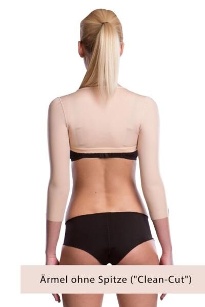 lipoelastic AP Variant short postoperative Kompressionsärmel, zarter Spitzenbesatz u. Polsterschaum