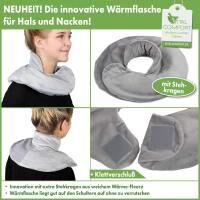Vorschau: Vital Comfort Nacken-Wärmflasche mit breitem Trichter, Klettverschluss und Nackenfleece