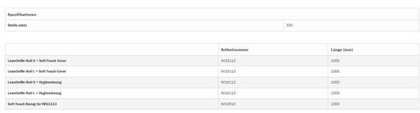 etac LeanOnMe Roll Lagerungs- und Positionierungskissen inkl. Bezug in versch. Größen