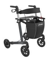 Vorschau: Mobilex Leopard Aluminium Rollator mit Softrädern, Sitzhöhe 55 cm, zusammenklappbar