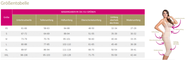 lipoelastic VD Body BBC Variant postoperativer Kompressionsbody, Verschluss mit drei Hakenreihen