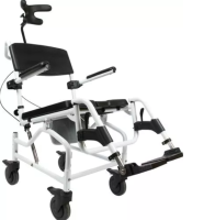 Vorschau: Mobilex Kakadu Tilt Aluminium Dusch- und Toilettenrollstuhl inkl. Eimer in versch. Sitzbreiten