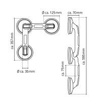 Vorschau: RIDDER Bad Winkel-Sauggriff Rob L, Griffleisten mit Fingermulden und ergonomischer Form