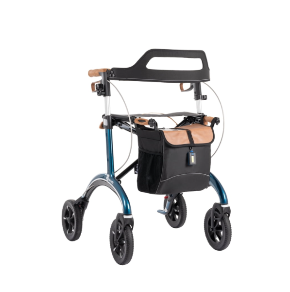 SALJOL CR54 faltbarer Carbonrollator mit Gangschaltung und Bremsen inkl. Einkaufstasche