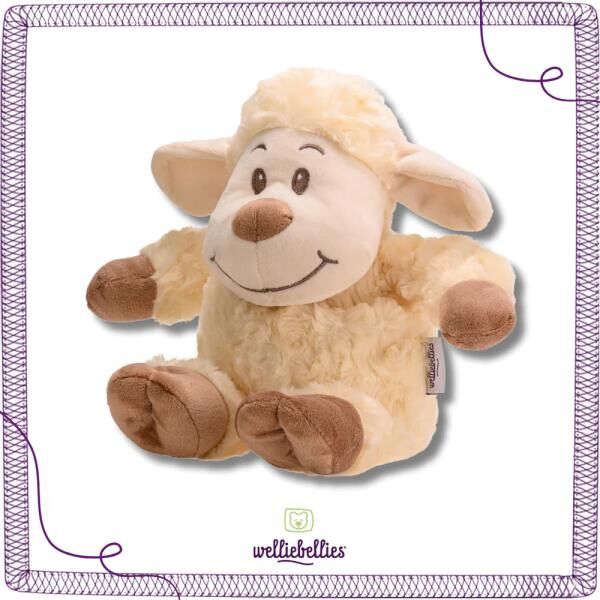 welliebellies® "Lamm groß" Wärmekuscheltier mit Bio-Hirse-Füllung, spendet bis zu 90 min Wärme