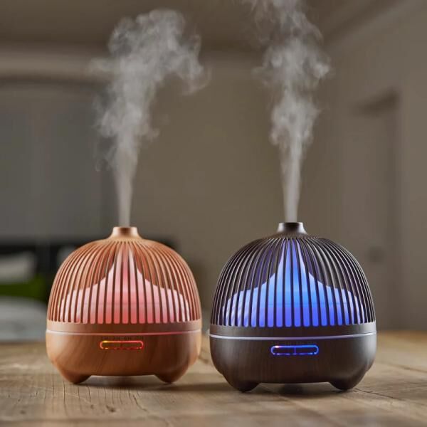 Nachtwaechter Sana Aroma-DIFFUSOR mit Ultraschall-Verneblung in Holzoptik für Aromatherapie