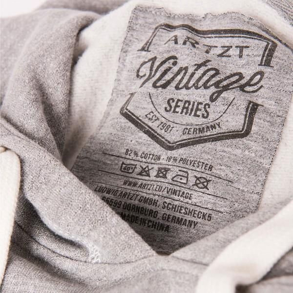 ARTZT Vintage Series Hoodie Kapuzenpullover grau meliert für Damen
