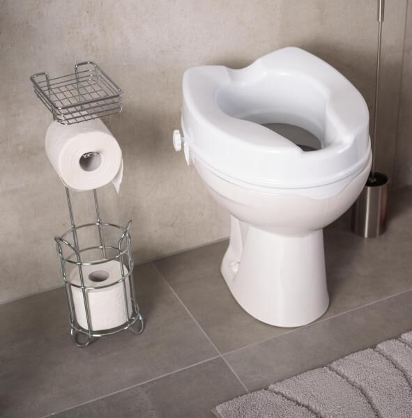 RIDDER WC-Sitzerhöhung Sam ca. 10 cm ohne Deckel mit Hygieneausschnitte, TÜV geprüft