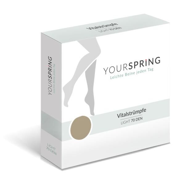 Spring medical YOURSPRING LIGHT transparente Stützstrümpfe Kniestrümpfe 70 DEN