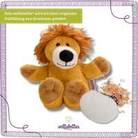 Vorschau: welliebellies® "Löwe midi" Wärmekuscheltier mit Bio-Hirse-Füllung, spendet bis zu 90 min Wärme