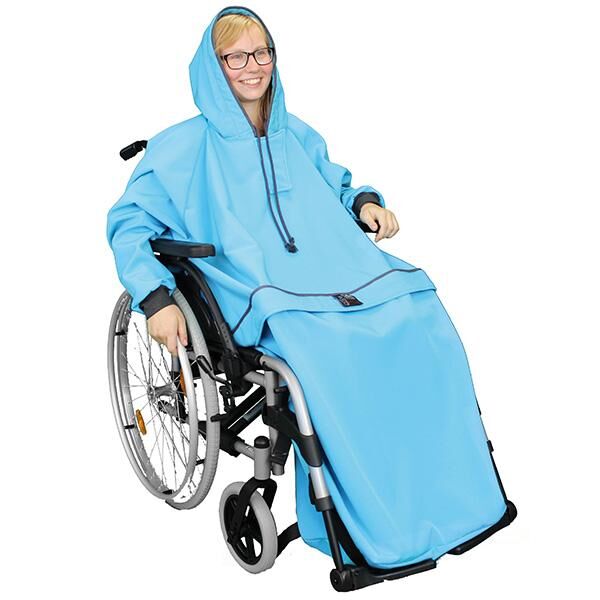 Pellis Medica leichtes Thermo Cape Emma mit Fleecefutter u. Softshell für Rollstuhlfahrer 2 teilig