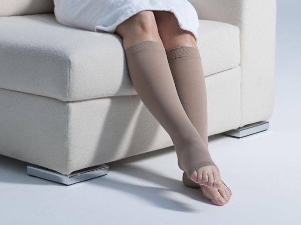 GOLDSTANDARD strapazierfähige Kompressionsstrümpfe m. Baumwolle für empfindliche Haut versch. Längen