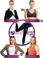 Vorschau: powerleggs® Kompression Leggings Damen schwarz mit Body-Shape-Effekt und Anti-Cellulite-Effekt