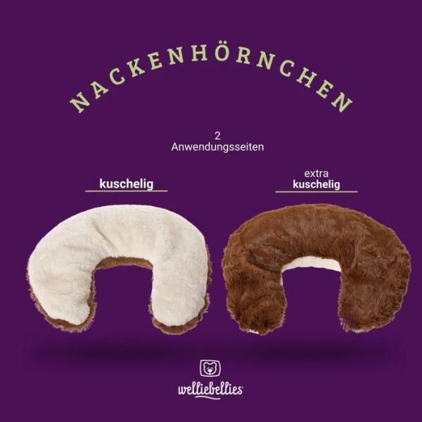 COSELLE Nackenhörnchen, Bio-Hirse Füllung, bei Verspannungen im Hals- und Nackenbereich, bis zu 90 m