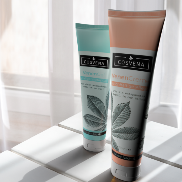 COSVENA Set VenenCreme und VenenGel jeweils 150 ml versorgt Ihre Beine rund um die Uhr