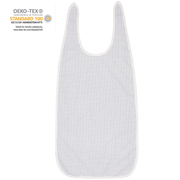 suprima Ess-Schürze/Lätzchen mit Schlaufenverschluss, weiß bedruckt 100 x 47 cm