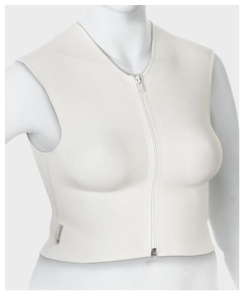 THUASNE Cicatrex postoperative Kompressionsweste mit Reißverschluss und flachen Nähten