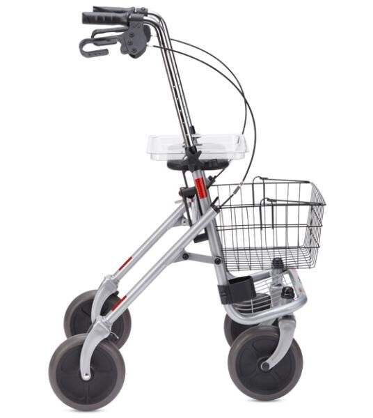 Bischoff & Bischoff Senio Standard-Rollator mit beidseitig Bremsen und faltbar inkl. Zubehör