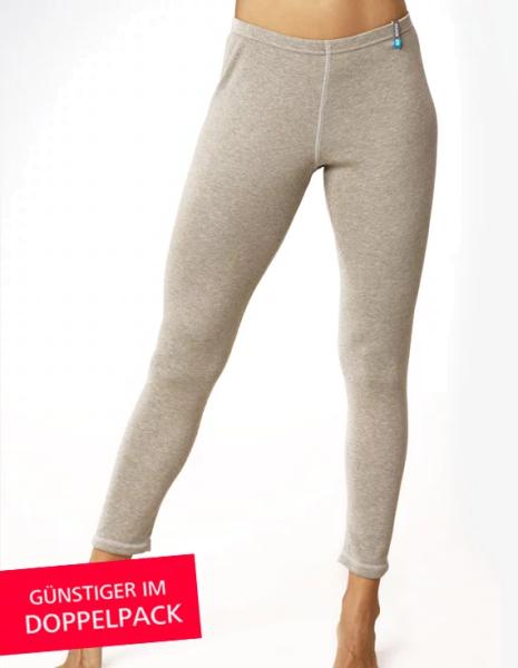SILVER25 7/8-Leggings Silbertextilien für Damen mit Neurodermitis in grau, Doppelpack