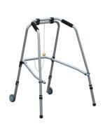 ANTAR höhenverstellbarer Aluminium Gehwagen mit 2 Stützrädern, Höhe: 75-85 cm, Belastbarkeit 150 kg