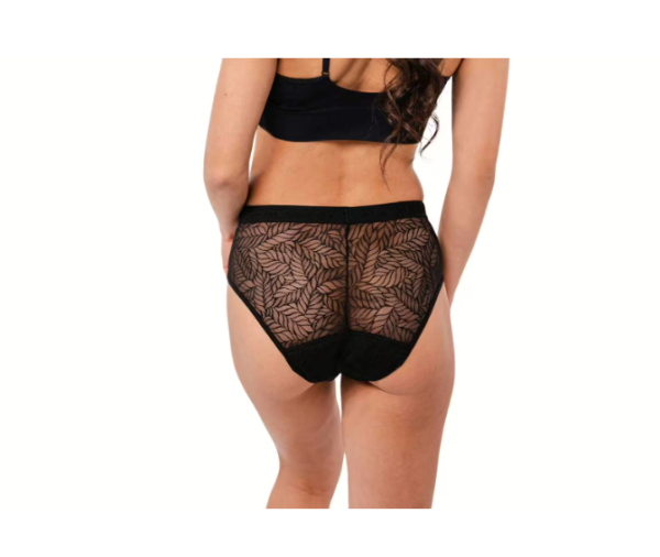 SELENACARE atmungsaktive Periodenunterwäsche Recycled Lace Leaf Hipster mit recycelter Spitze