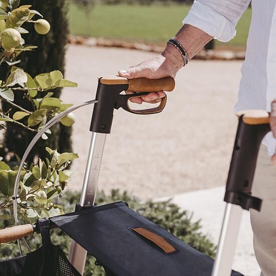 SALJOL AR54 Allround Aluminium Rollator mit Ankipphilfe, Sitzhöhe: 54 cm, zusammenklappbar