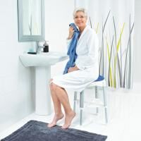 Vorschau: RIDDER Bad-Hocker Ole höhenverstellbar, mit drehbarer und rutschhemmender Sitzfläche