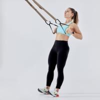 Vorschau: FLEXVIT ergonomisch geformte Griffe aus Holz für Zug- und Druckübungen inkl. Karabinern