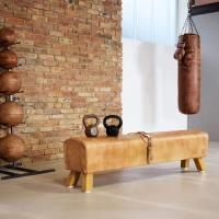 Vorschau: ARTZT Vintage Series Pferd Sitzbank aus echtem Rindsleder im Vintagelook