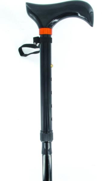 Rehaforum Reisestock RFM mit Derbygriff, höhenverstellbar und faltbar schwarz