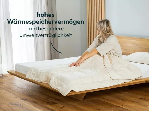 JONA SLEEP Bio Ganzjahres Bettdecke mit hohem Wärmespeichervermögen und für Allergiker geeignet