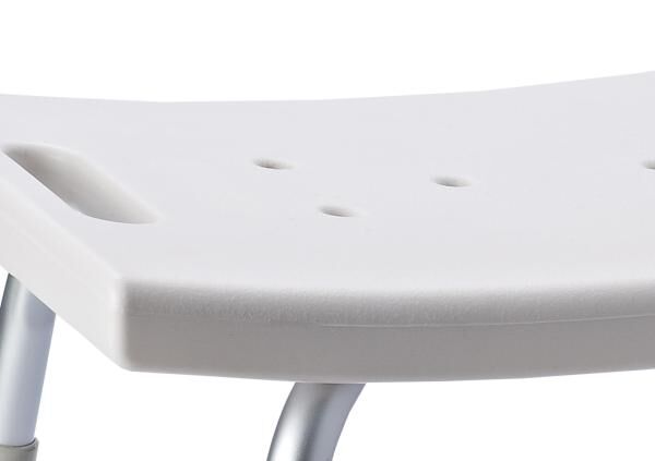 RIDDER Bad-Hocker Sam höhenverstellbar, weiß, rutschhemmende Sitzfläche