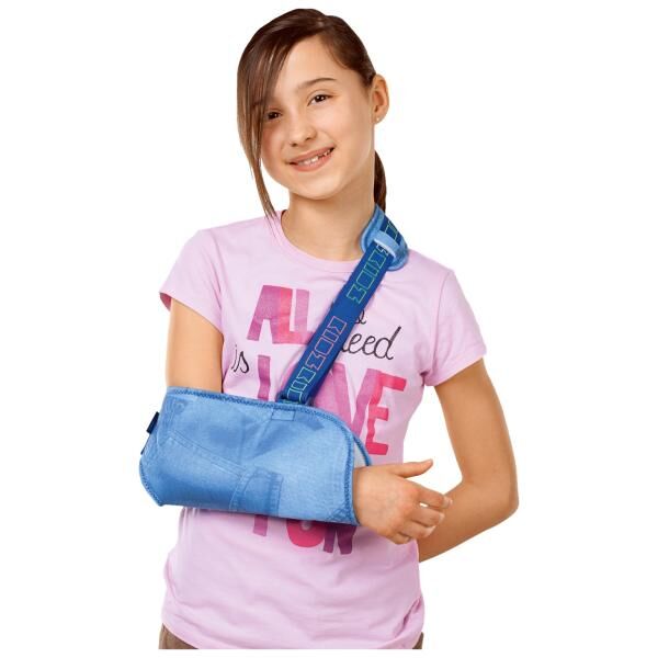 medi Kidz Kinder Armschlinge beidseitig tragbar zur Schulterversorgung aus weichem Material