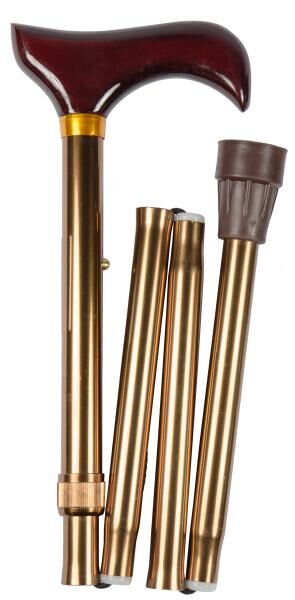 Rehaforum Reisestock RFM mit Derbygriff, höhenverstellbar bronze